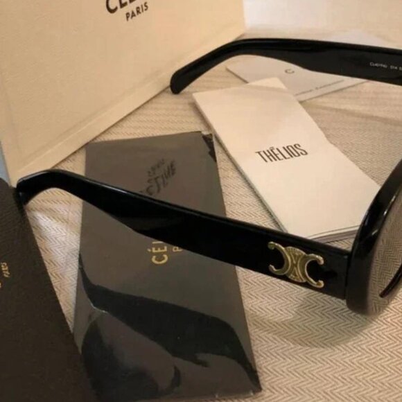 Celine CL40194 Triomphe Oval Women's Sunglasses Travel Authentic + Original Box - Picture 5 of 6